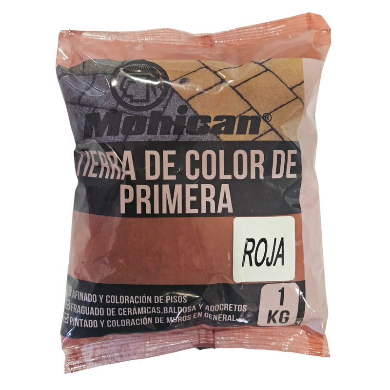 TIERRA DE COLOR ROJO DE PRIMERA BOLSA 1 KG