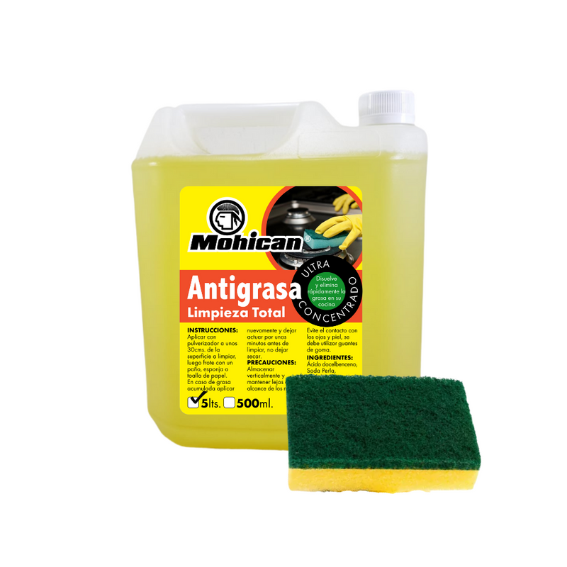 PROMO ANTIGRASA CONCENTRADO 5LT + ESPONJA AMARILLA