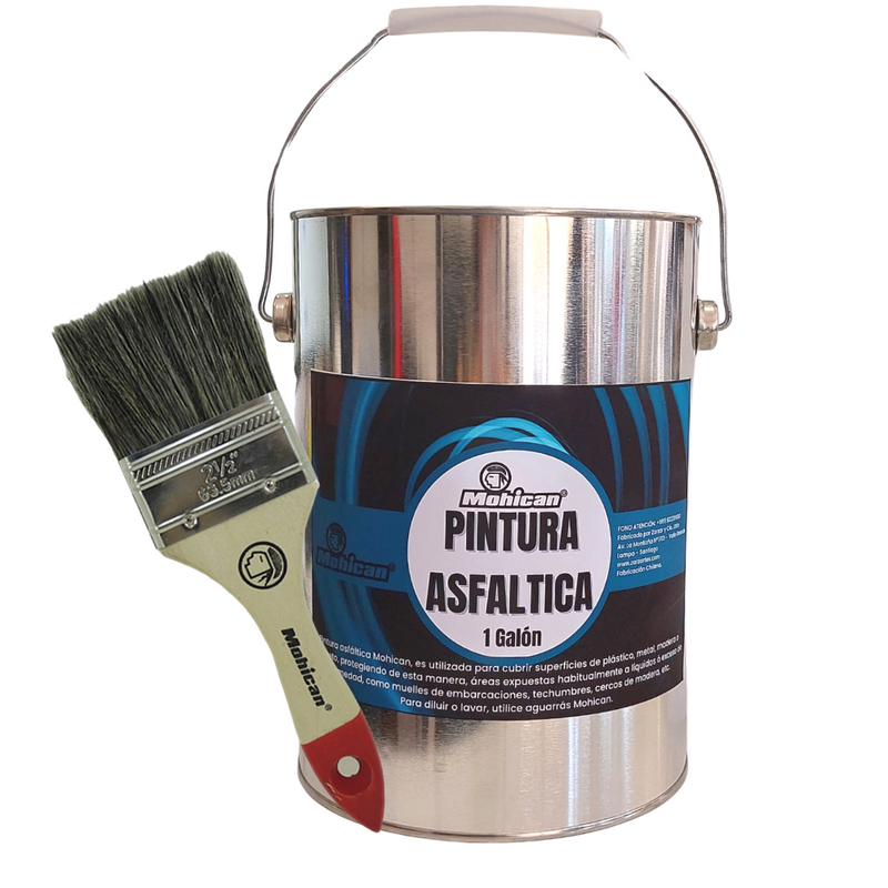 PROMO PINTURA ASFÁLTICA IMPERM 1 GALON + BROCHA 2 1/2''