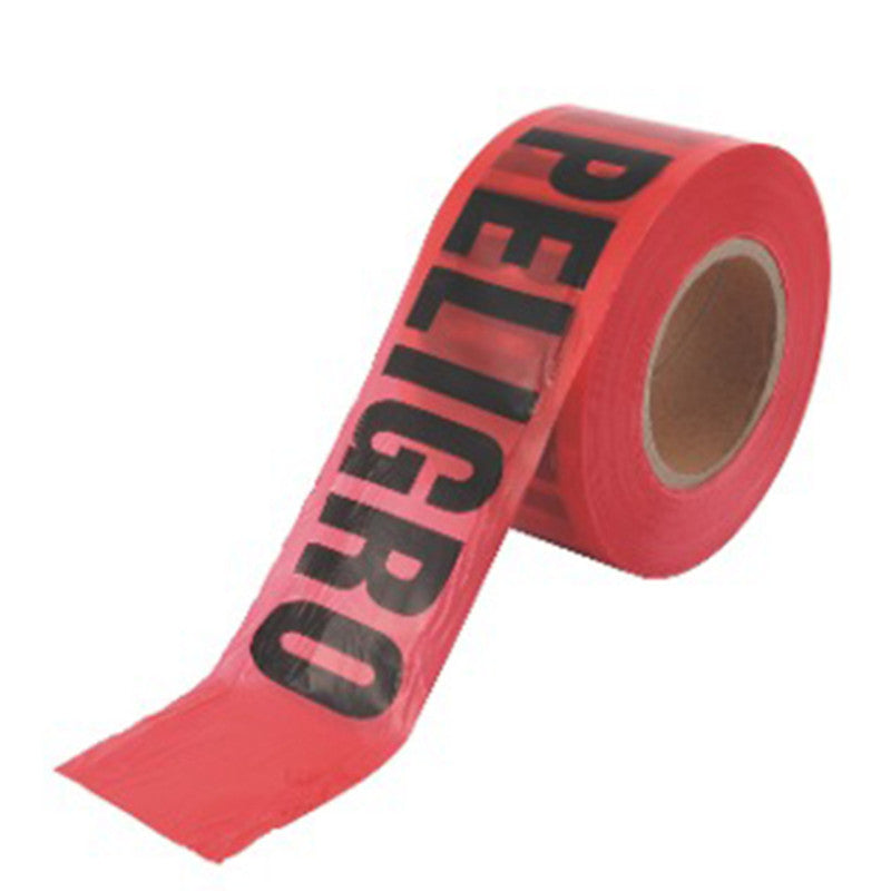 Cinta De Peligro 75mm X 300m Rojo Letras Negras Toolcraft