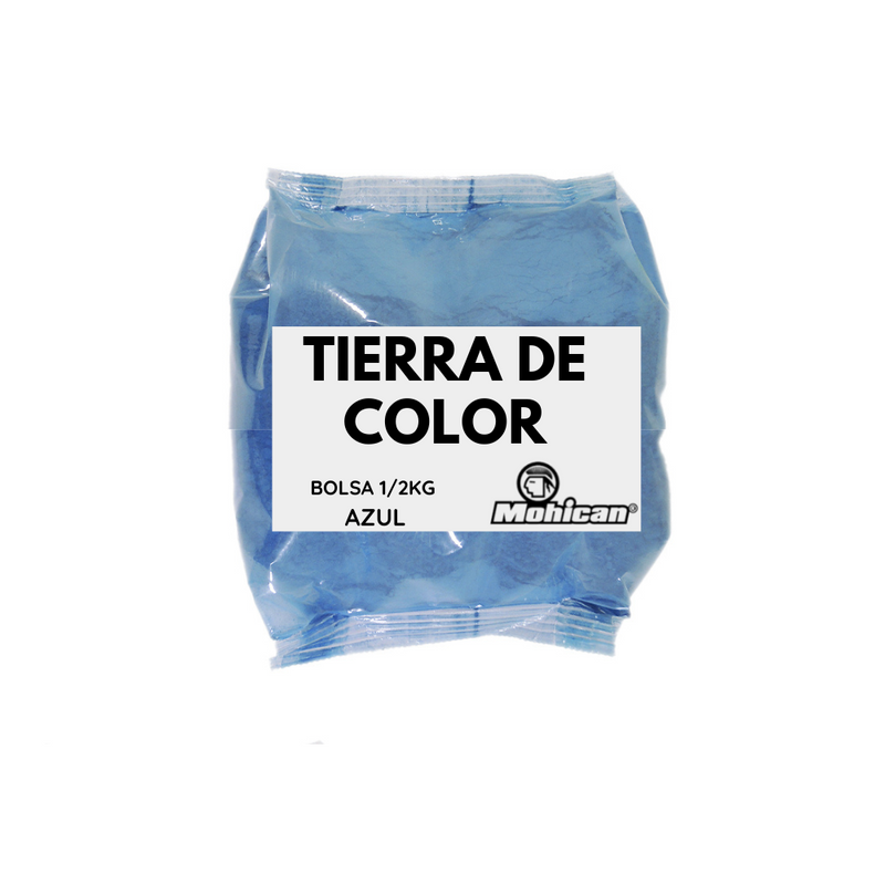 Tierra de color azul de primera bolsa 1/2 KG