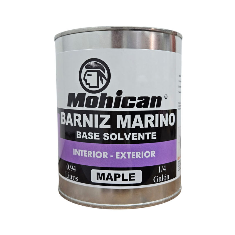 BARNIZ MARINO BASE SOLVENTE 1/4 GALÓN MAPLE