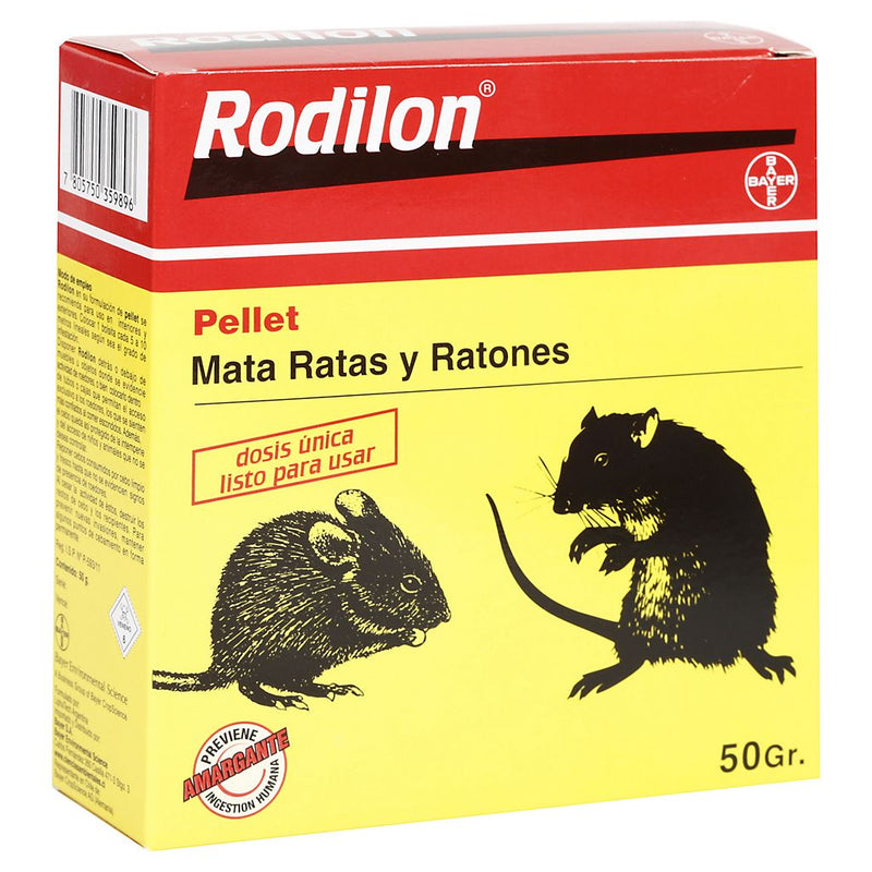 RATICIDA BAYER RODILON PELLET 50 GRS